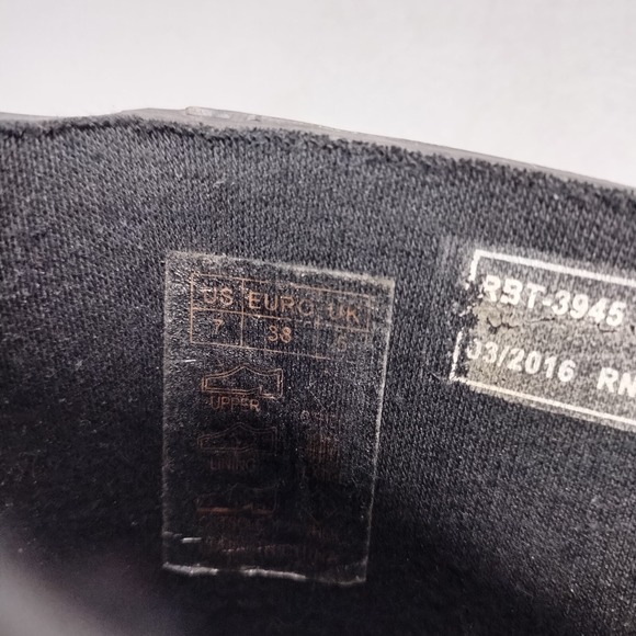 Capelli New York Glossy Rain Boots Womens US 7 Black White Floral Ankle Pull On - Picture 12 of 12